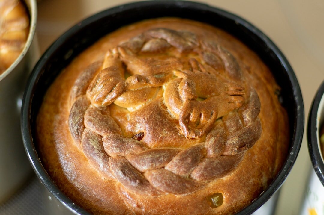 home baked cake from oven