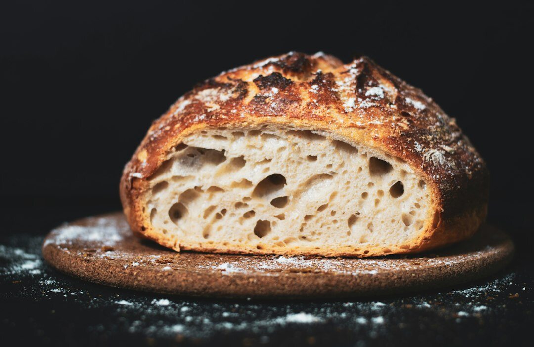 freshly baked homemade bread loaf